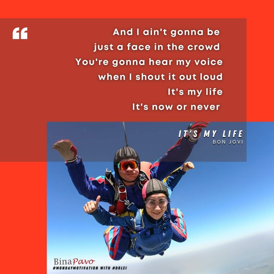 binapavo's tweet photo. Do not go gentle into that good night, let your voice be heard, let it be loud, this life is singular, make it count.

It's My Life by Bon Jovi
Songwriters: Jon Bon Jovi, Richie Sambora, and Max Martin

#BonJovi #itsmylife
#MondayMotivation with #DrLei
#Lead #Emphatise #Innovate https://t.co/H477f2XApM