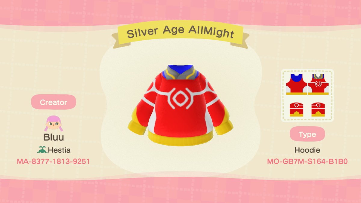 bluu_futureMD's tweet photo. #AnimalCrossing #ACNH #NintendoSwitch #bnha #acnhclothes #mha #acnhdesign
Updated the yellow. https://t.co/xsRwUBB7tz