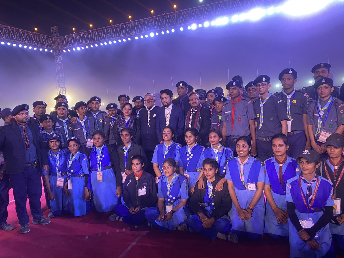 aniljaindr's tweet photo. It was really proud to be with all the young Scouts, Guides, Rovers and Rangers and the unit leaders who participated in the 18th National Jamboree of the Bharat Scouts &amp; Guides at Pali, Rajasthan to experience the culture of diversity of India. https://t.co/JUrA4Zgy4a