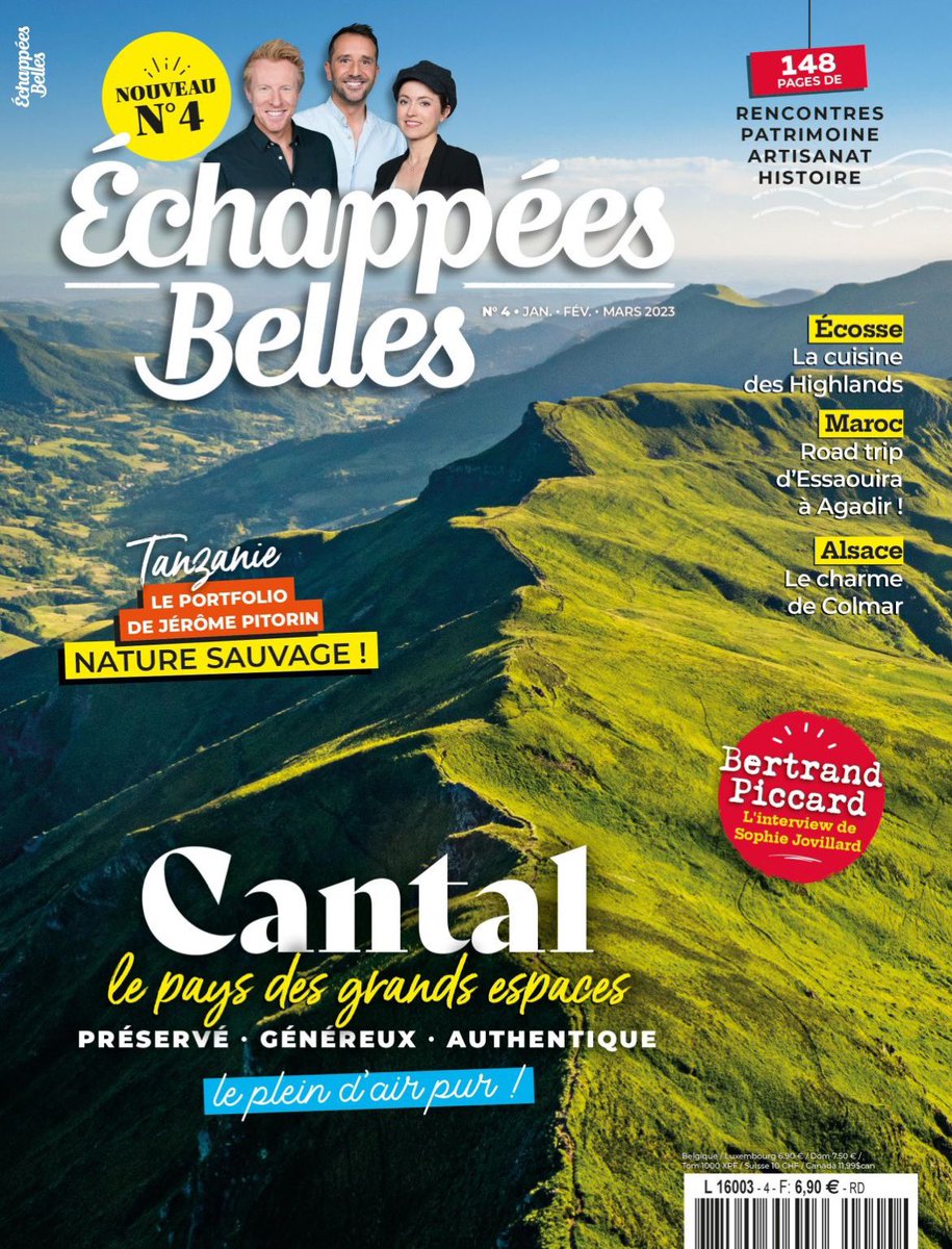 😍 📰 En kiosque ! À la UNE ☝️ 25 pages d’immersion au cœur du Cantal à découvrir ou redécouvrir sous la plume de Pauline Waag dans le nouveau Mag « Échappées Belles » ! Cc @paulinewaag #TurbulencesPresse @CantalD @AuvergneDest @Auvergne @cantalauvergne