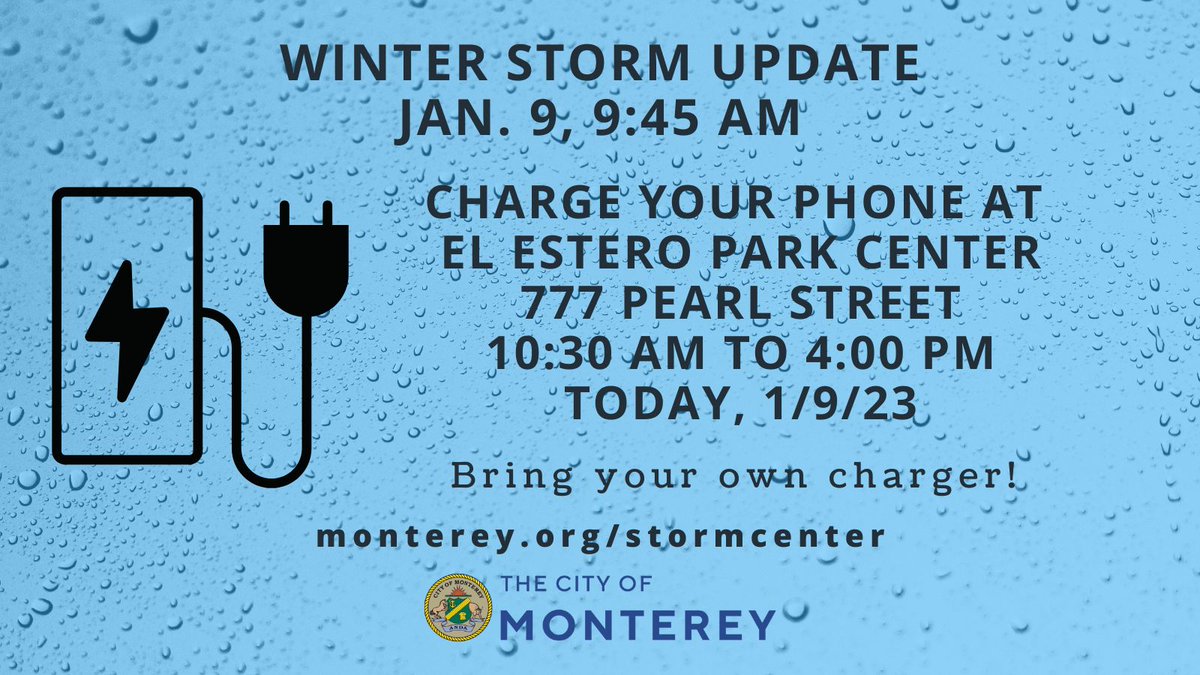 City of Monterey on Twitter "With power out in Monterey to quite a