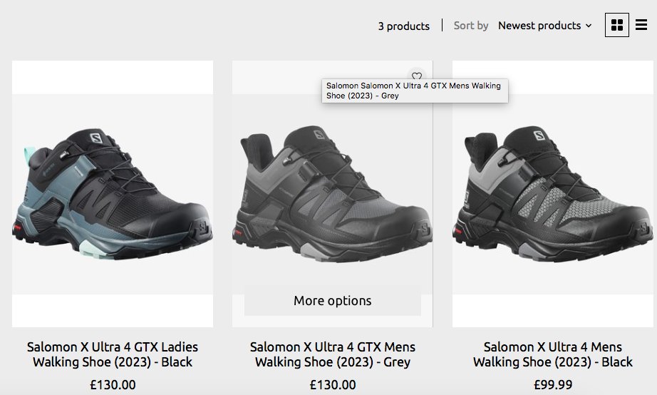 NOW ONLINE - We've just added some new colours of the epic Salomon X Ultra Walking shoe to to our website. Gore Tex options in both mens &amp; ladies, along with a breathable version for the gents.  I'm a massive fan!

gannonsports.co.uk/search/Salomon…

#GannonSports