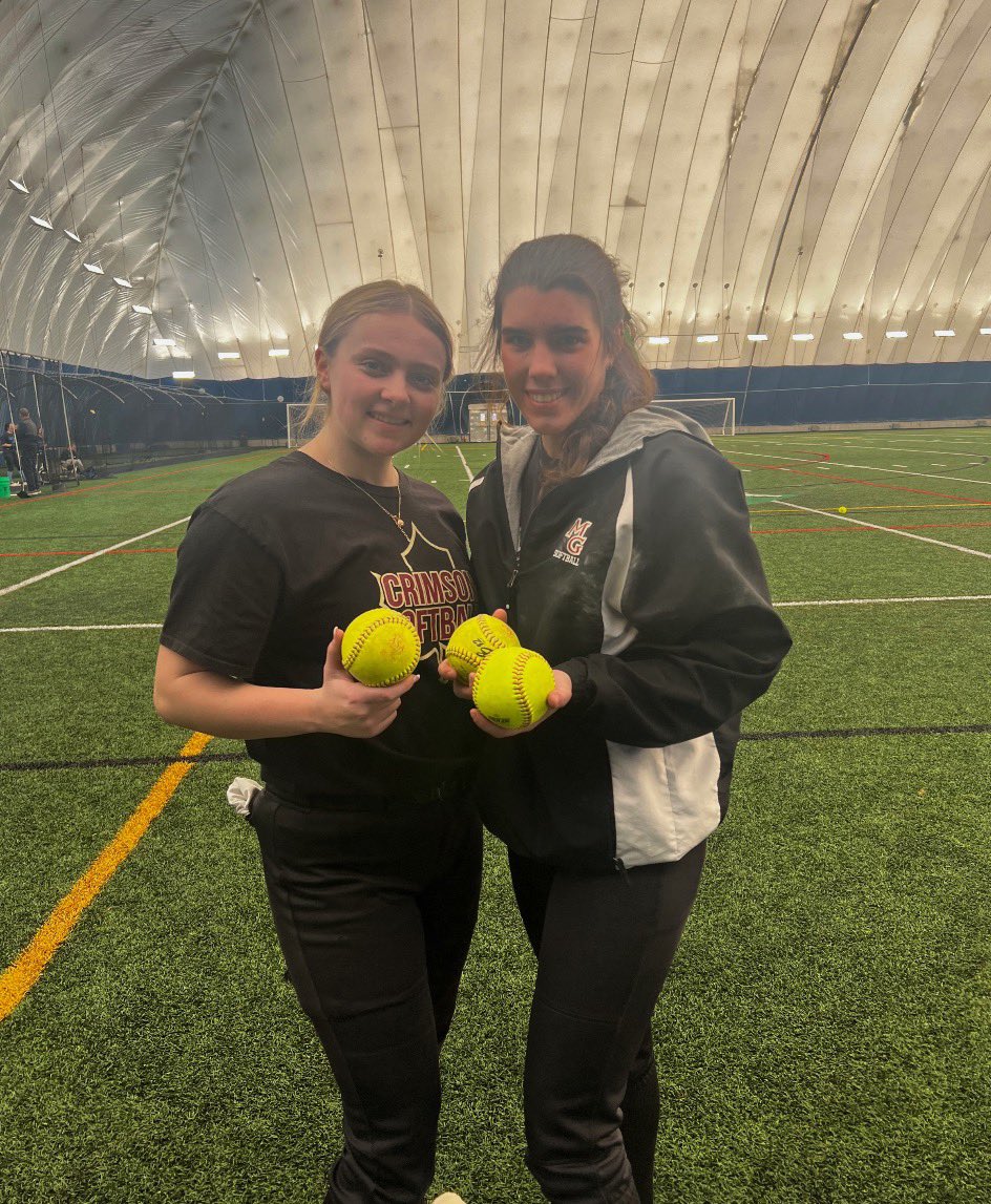 First high school domeball game! Threw a shutout and hit two solos v. Anoka! Shout-out to <a href="/SammyGustafson2/">Sammy Gustafson</a> for hitting a 2-run no doubter!! Thank you to all the alumni that came to support! #feartheleaf #wearecrimson <a href="/CoachKoltes/">Maple Grove Softball Boosters</a>