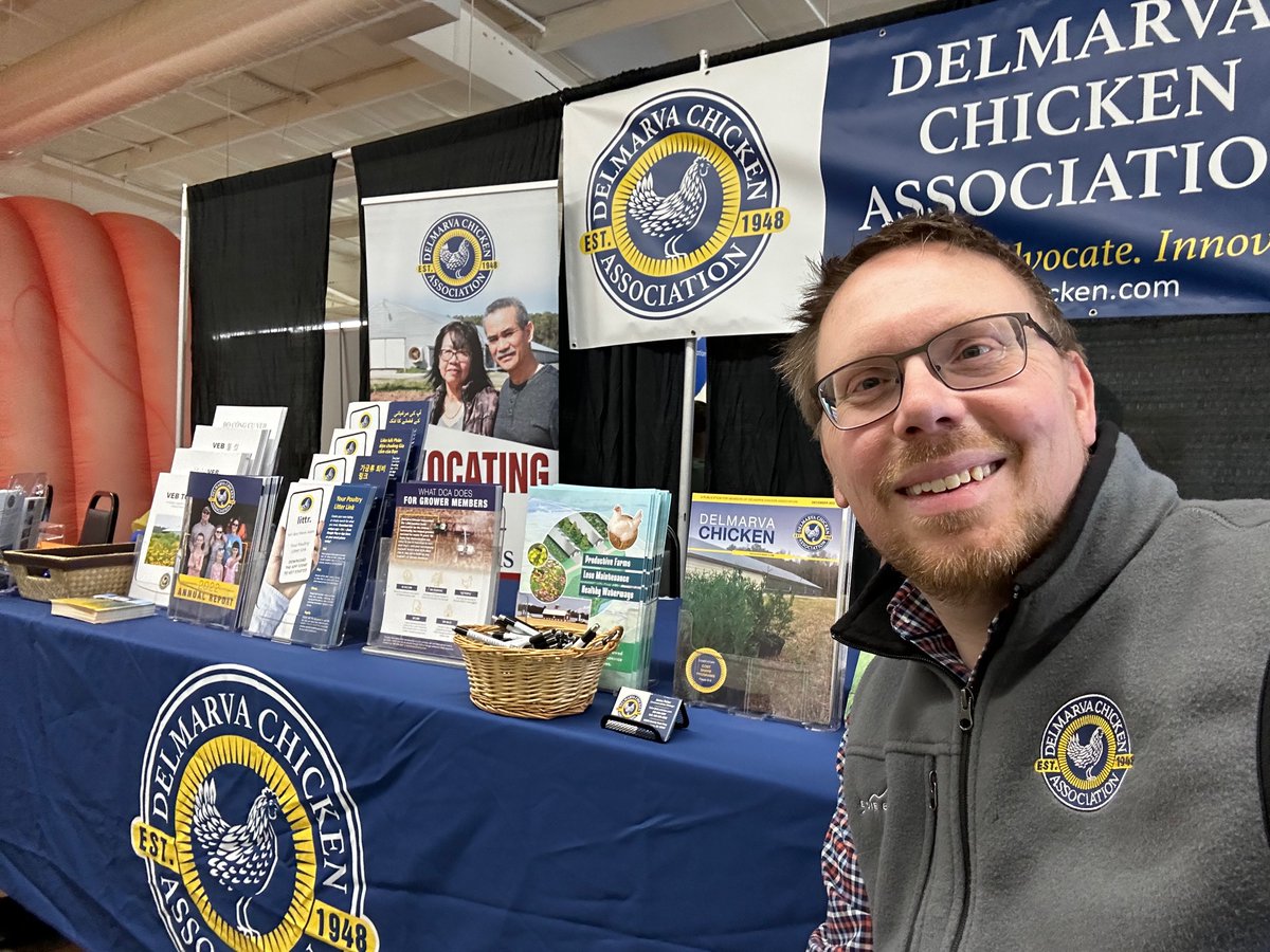 dcachicken's tweet photo. Delaware Ag Week is BACK! Find us in the Dover building for giveaways and cost-share opportunities. #DEAgWeek #chickencommunity https://t.co/GUuSY0VpEU