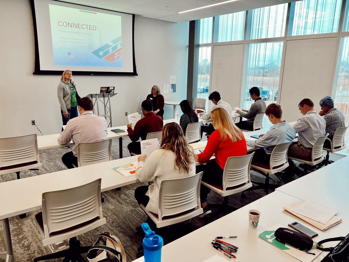 ISUResearchPark's tweet photo. We have had a great start to our morning with the Winter Workforce Immersion Experience class! Stacy Dreyer, Ellen Barrett of @JohnDeere, Rick Sanders, and Craig Rupp of @SabantoAg have highlighted the opportunities at the ISURP and success in #startups.
#WWIE #entrepreneurship https://t.co/z6jruKEMkF
