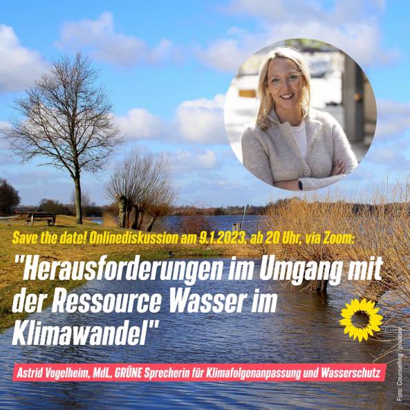 Unser Umgang mit Wasser muss sich den Folgen der Klimakrise anpassen. Wir sprechen gleich mit @AstridVogelheim, grüne Sprecherin für Klimafolgenanpassung und Wasserschutz darüber, was die Landesregierung in NRW dazu plant. Freu mich auf das Gespräch!
