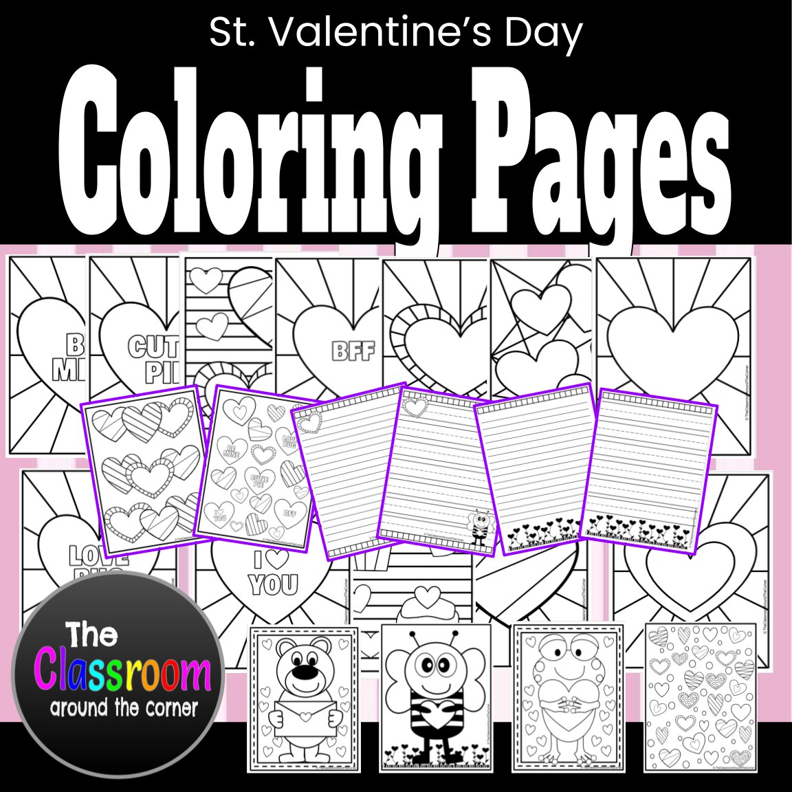 AroundClassroom's tweet photo. COLORING PAGES | #ValentinesDay2023 | 18 Coloring Sheets + 4 Writing Pages https://t.co/PYVhDbHO0k
#coloringpages #coloringbook #February #writingpages https://t.co/7hwHdNLYg3