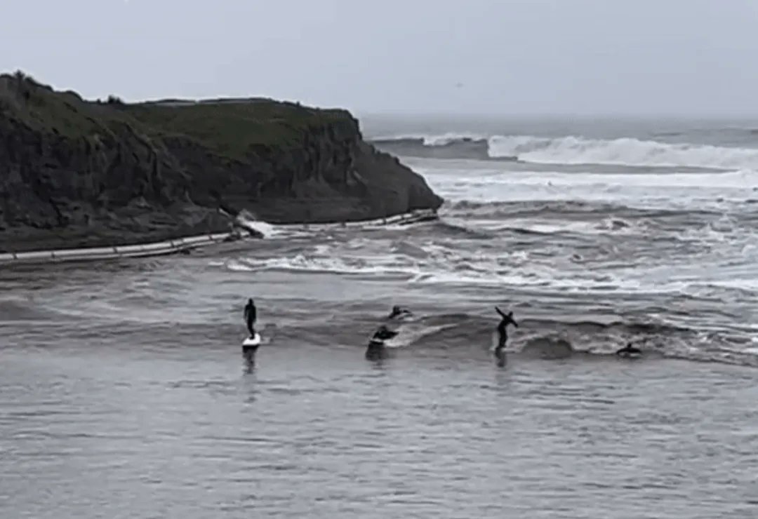 LookoutSCruz's tweet photo. Riders on the storm: Santa Cruz surfers’ yin-yang relationship with historic megaswell events https://t.co/LXq5cBfBc5 via @MarkConley https://t.co/G8pka7Klir