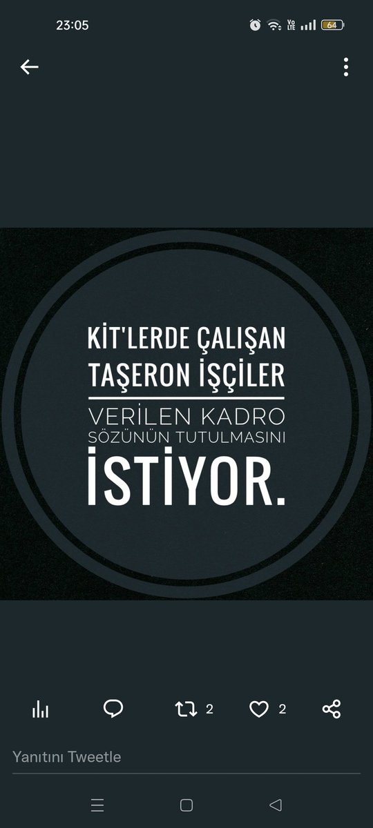 #TaseronKiteKadro 
KİTLERİN KADROSU NORMAL TAŞERON GİBİ DEĞİL. KİTLer Hangi Anlayışla çalışıyorsa Orada olanLAR DA AYNİ ANLAYIŞLA KADRO ALACAK DEMİŞTİNİZ. VERDİĞİNİZ SÖZLERİ UNUTMAYIN.
<a href="/RTErdogan/">Recep Tayyip Erdoğan</a> 
<a href="/vedatbilgn/">Vedat Bilgin</a> 
<a href="/dbdevletbahceli/">Devlet Bahçeli</a> 
<a href="/Akparti/">AK Parti</a>
