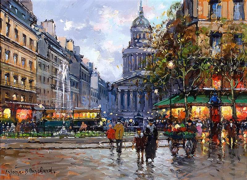 Antoine Blanchard. 
Le Panthéon, Quartier Latin 
Paris