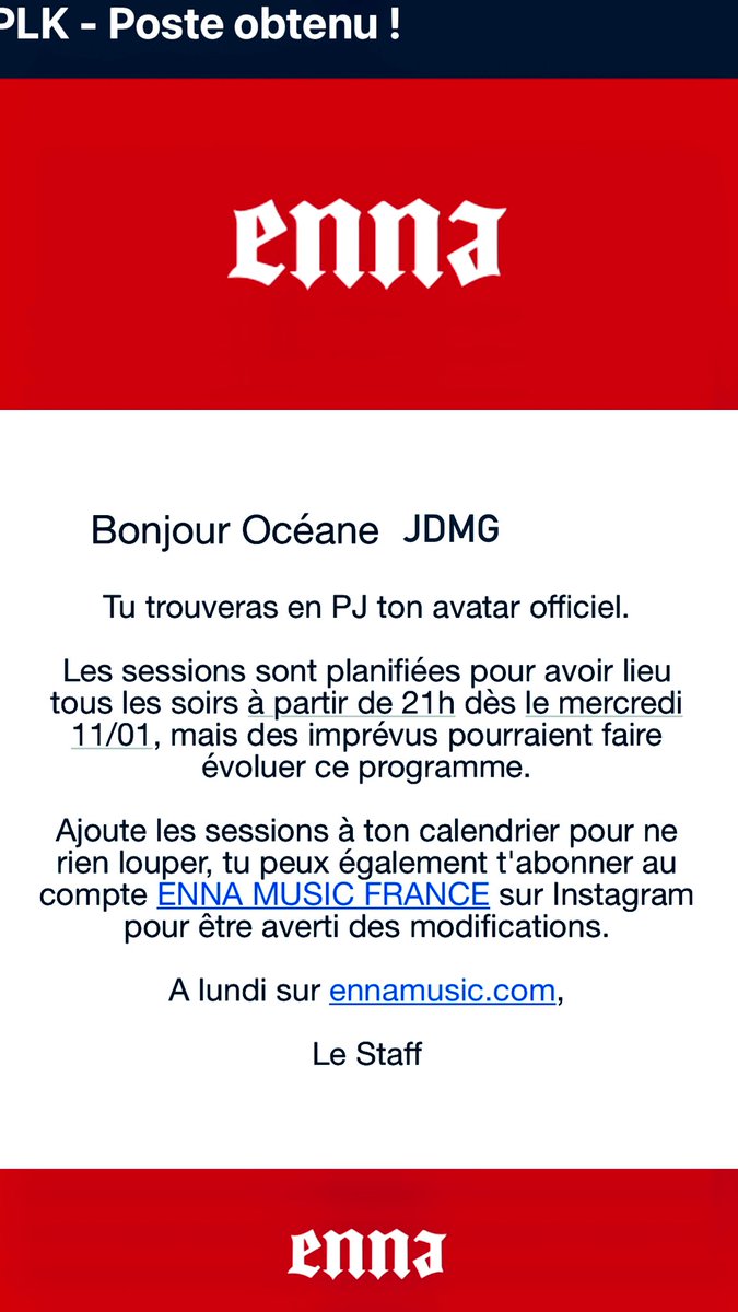 OceaneJoff's tweet photo. Entretien réussi 👍, officiellement Directrice Artistique (DA) 🎨 
chez “Enna Music France”🎤🐻🇵🇱 @PLK75

#PLK #plkpb #ennamusicfrance #directriceartistique #image #enna https://t.co/8BWFApq4TW
