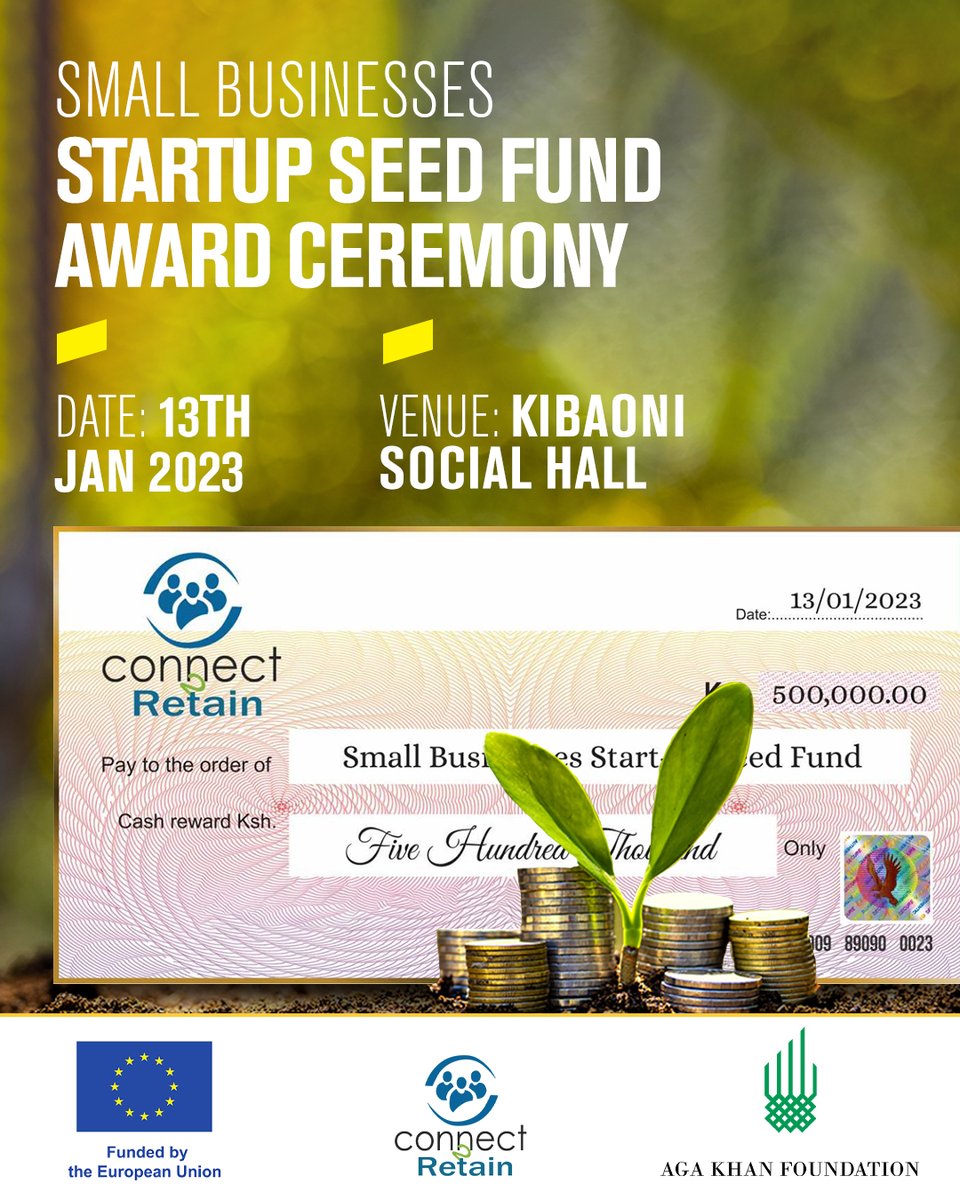 Connect To Retain (@connect_2retain) on Twitter photo It is with profound honor that we extend this humble invite to the <a href="/KilifiCountyGov/">Kilifi County Government</a> citizenry. 15 promising young people and women shall genesis their entrepreneurial journey following a successful professional business mentorship program by a vast array of business protagonists. It is with profound honor that we extend this humble invite to the <a href="/KilifiCountyGov/">Kilifi County Government</a> citizenry. 15 promising young people and women shall genesis their entrepreneurial journey following a successful professional business mentorship program by a vast array of business protagonists.