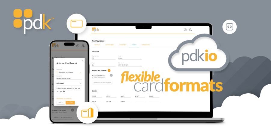 ProdataKey's tweet image. NEW BLOG POST: bit.ly/3k4N3b2 Using the PDKio interface, users with integrator-level permissions can configure system settings to work with cards from any manufacturer or define their own custom credential formats. They may also assign facility codes to individual users.