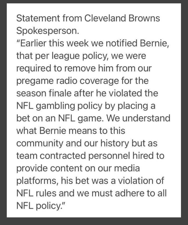 rsfpt's tweet image. “This statement was brought to you by BetMGM.” 

#Browns #Kosar