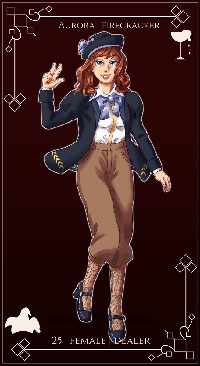 Nivbird's tweet photo. Mafia AU Aurora for #dvrp! She's kinda fun and kinda stupid! https://t.co/GGIrUzrOUx
