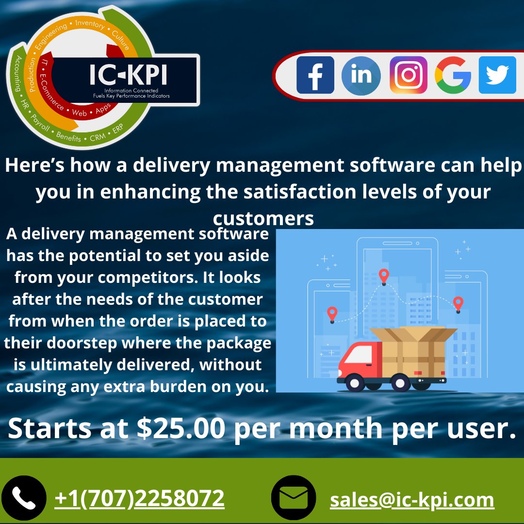ic_kpi's tweet photo. #RouteManager #routemanager #Delivery #safedelivery #bestdeliverysoftware #ICKPI #shortesttimedelivery #stressfreedelivery #moderndelivery #Business #BestERPSoftware #ERPSoftwareProviders
For More Details:-
.
IC-KPI
.
tel:+1(707)2258072
.
https://t.co/IPqYqVM4Fx https://t.co/9ppsVsOjzm