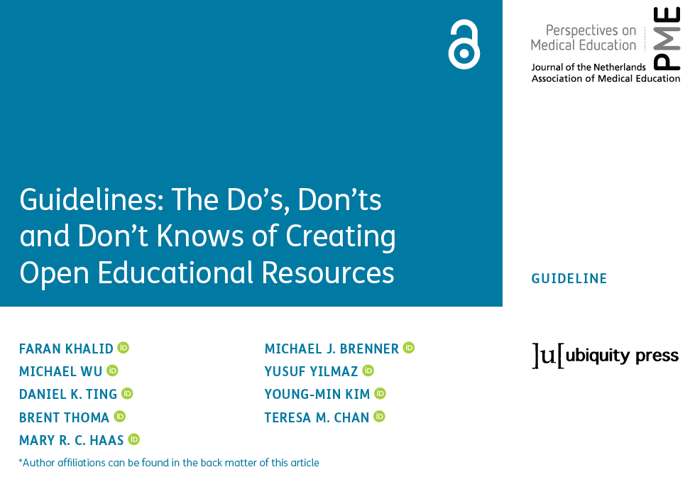 tingdan's tweet photo. For those looking to create #FOAMed, check out this new guideline for best practices! One of the best ways of developing this #meded skill is to join a virtual community of practice such as @WeAreCanadiEM. https://t.co/9KNadWTOfR #hcsm https://t.co/zffHwKmVQq