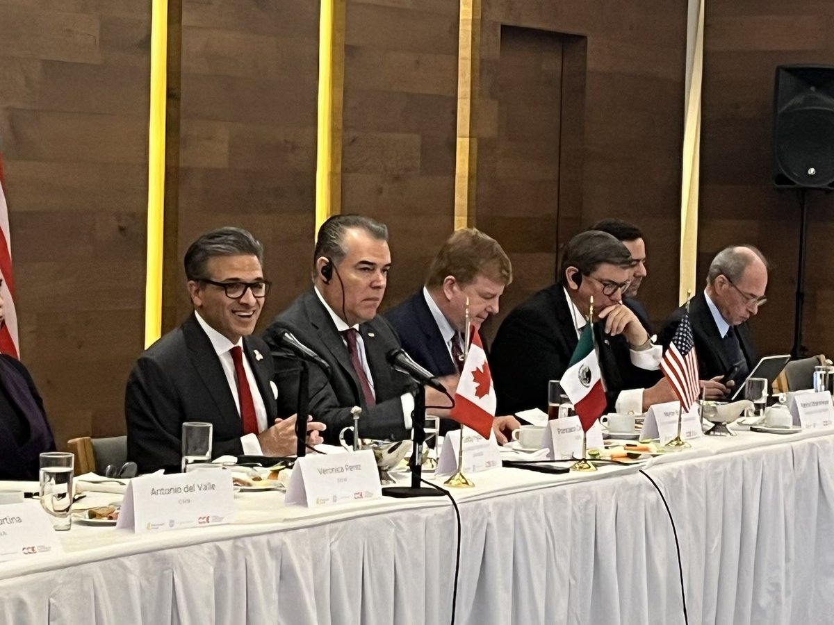 blais_louise's tweet photo. The @BizCouncilofCan @goldyhyder addressing the NA Business Summit in Mexico City.  

“We need a Team North America approach to shared challenges” https://t.co/SwQriAy4Hp