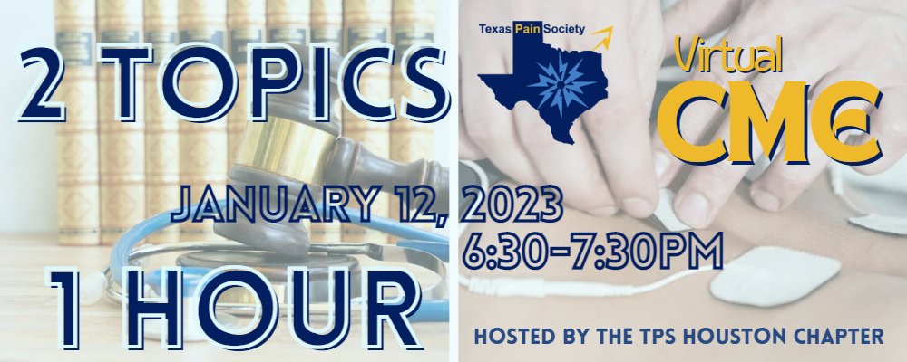 TXPainSociety's tweet photo. This Thursday, hear from Judge Rabeea Collier of the 113th District Court of Harris County on personal injury &amp; #painmanagement cases + Grant Chen, MD, MBA of @uthealthhouston on peripheral #nervestimulators--the Swiss Army knife for #chronicpain.
Register-https://t.co/DCGyAqNZak https://t.co/nyft73a8Ul