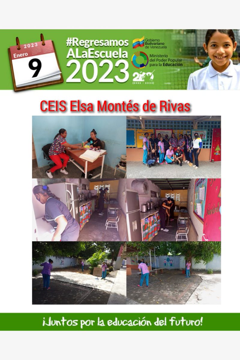 LisbethCabeza5's tweet photo. CEIS Elsa Montes de Rivas inicio del II Momento Pedagógico con alegría y entusiasmo, avanzando hacia la educación del futuro. #9deEnero #RegresamosALasEscuelas2023  @_LaAvanzadora @amarcanopsuv @NicolasMaduro @BetziPalma https://t.co/WjOGRdr9XM