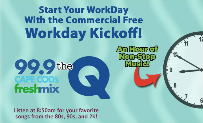 It’s the #CommercialFree Workday Kick Off on 99.9 The Q!! The Q is making the start of your workday a little more bearable with an #uninterrupted hour of the #music you love most!  Listen at 8:45am to hear your favorite songs from the 80s, 90s, and 2k! 
wqrc.com/general/commer…