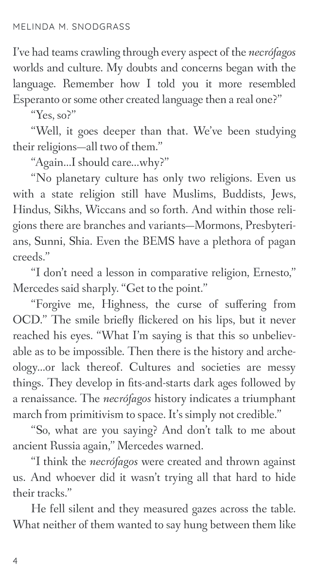 Everyone is excited for Thucydides Trap (The Imperials Book 5) the final book in Melinda M. Snodgrass' (@MMSnodgrass) Imperials Saga. 

So to celebrate, we have released the first five pages as a preview! 

Don't forget to pre-order: amazon.com/dp/B0BRNT5BSG