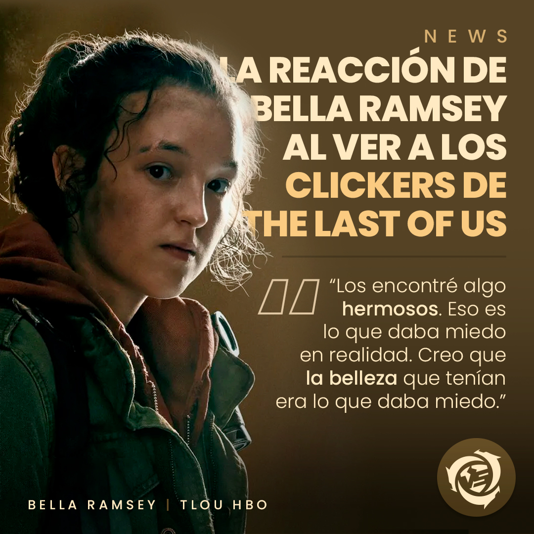 VersusGamingOk's tweet photo. Esta fue la reacción que tuvo la actriz Bella Ramsey al ver a los clickers de The Last of Us 😮

Tanto Pedro Pascal como ella creen que la infección por Cordyceps, que se basa en la ciencia real, es el aspecto más aterrador de los Clickers 😰 https://t.co/lbbwKBbjgJ