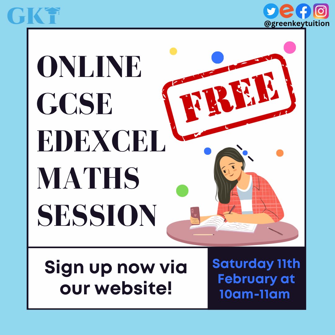 GreenkeyTuition's tweet photo. Our online GCSE masterclasses are rated 5* on Google!!! Sign up via our website! Looking forward to seeing you then πβ¦
#school #college #tutoring #alevels #Gcse #gcses #tutorials #study #revision #geography #english #maths #biology #chemistry #physics #history #extrarevision https://t.co/a81M71KItG