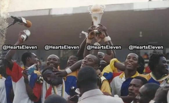 🚨ON THIS DAY 🚨

Exactly 18 years ago today, (9th January 2005) at one of our favorite venues - the Baba Yara Sports’ Stadium, Hearts whipped our rivals, <a href="/AsanteKotoko_SC/">Asante Kotoko SC - 2X CAF CL Winners🥇</a> to win the maiden edition of the CAF confederation cup.

#AHOSC