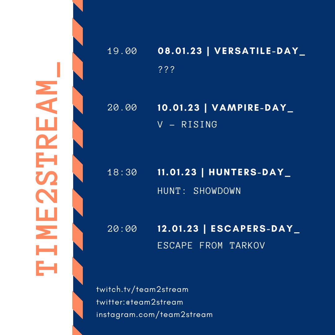 Team2Stream's tweet photo. Unser Streamplan für KW02

Besucht uns auf:
https://t.co/qMMmKtxjoZ

#team2stream #time2stream #twitchde #kleinerstreamer #twitch #twitchstreamer https://t.co/jycNw25Ysx