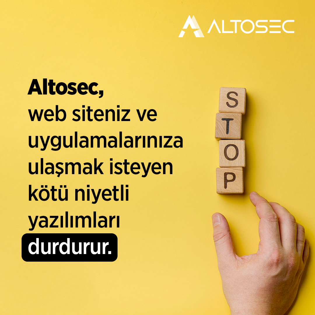 Web sitenizi ve uygulamalarınızı güvenli ve daha hızlı hale getirin.

🔗 altosec.com