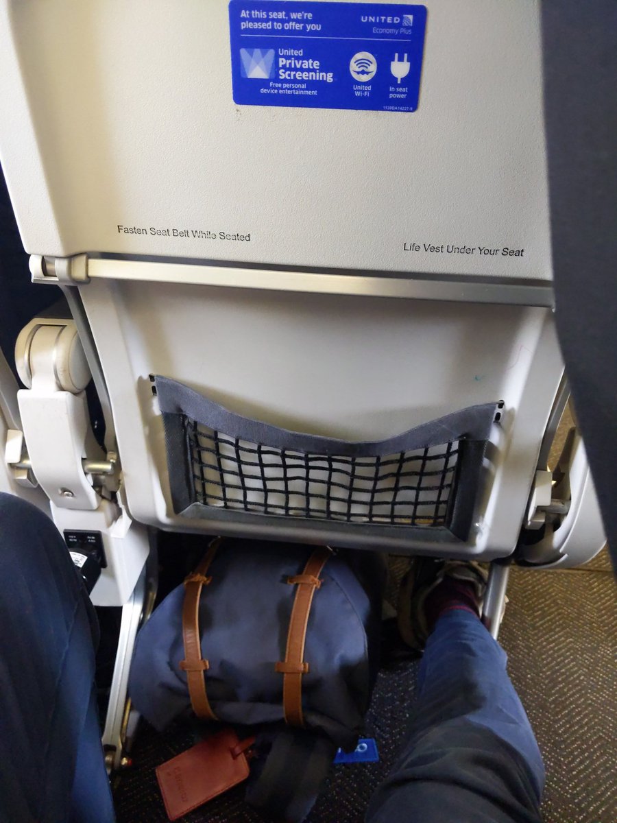Nick Piggott 🇪🇺 (@nickpiggott) on Twitter photo Wait, since when could you have bags under your seat at an emergency exit row??? <a href="/united/">United Airlines</a> have rules I've never ever come across. Every other airline demand all bags in lockers, totally free of bags at floor level. Learning something new. Wait, since when could you have bags under your seat at an emergency exit row??? <a href="/united/">United Airlines</a> have rules I've never ever come across. Every other airline demand all bags in lockers, totally free of bags at floor level. Learning something new.