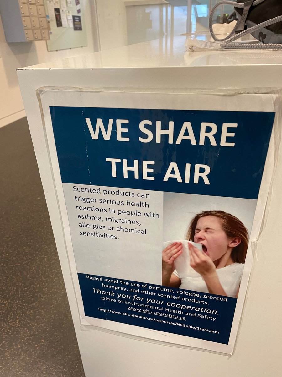 DFisman's tweet photo. My institution is capable of this messaging around perfumes but apparently not airborne virulent pathogens https://t.co/ESdnH7IvVE