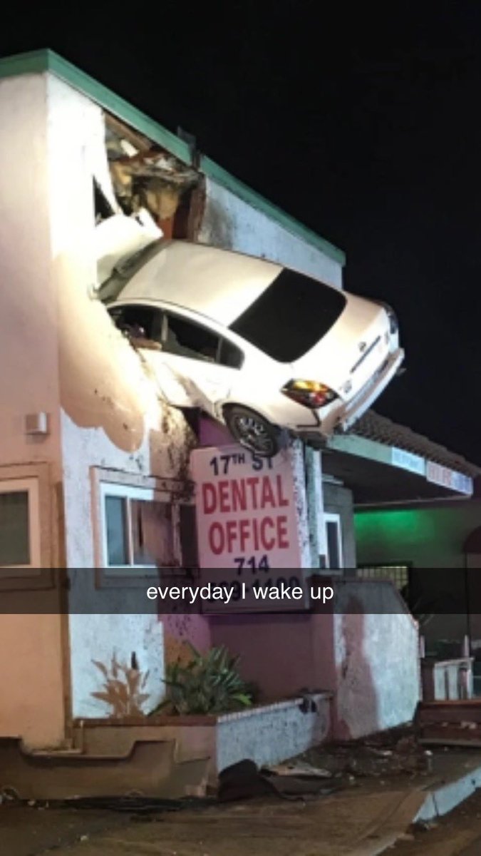 sketchphase's tweet photo. Third time this month that CSM has used my car as a weapon against a devil??? And now I got an email saying that my insurance no longer covers devil damage, so I have to pay out of pocket. 

Move to the city, they said. It’ll be great, they said. https://t.co/uo9xjSI7io