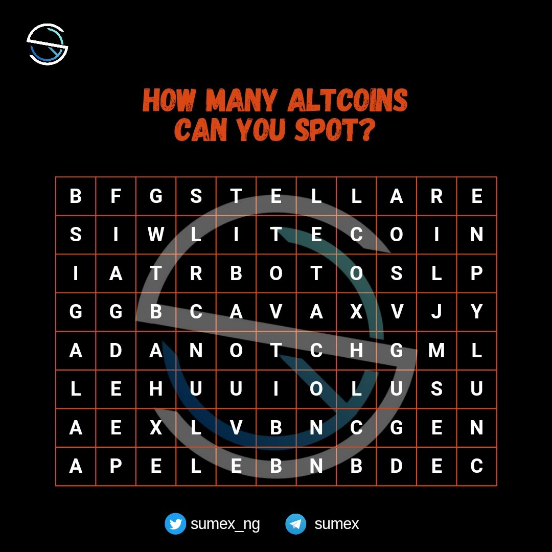 NaijaJobber's tweet photo. It's game time. How many altcoins can you spot🔍?

#sumex #sumex_ng #web3 https://t.co/0ovxYozRf2