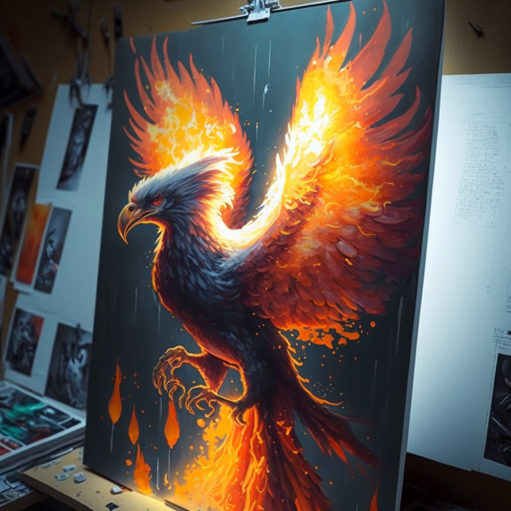 Midjourney Anka ku�u tablolar�