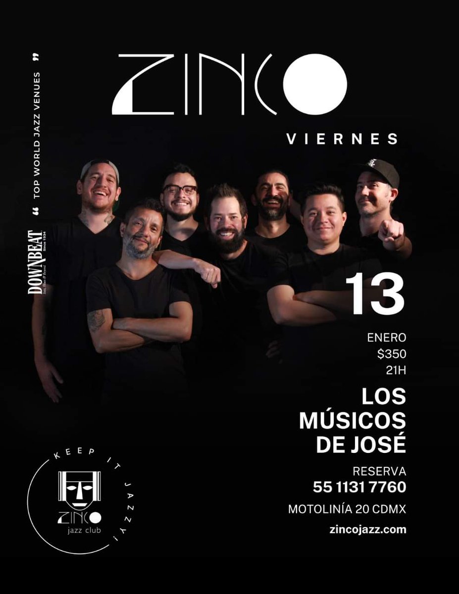 ¡Banda chilanga! 
La cita es este viernes 13 en el <a href="/zincojazzclub_/">Zinco Jazz Club Oficial</a> 

Déjense ver, abrazar y echar el bailongo.