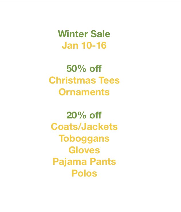 StXTigersStore's tweet image. Select items on sale starting tomorrow! 💛💚 Open 9-4