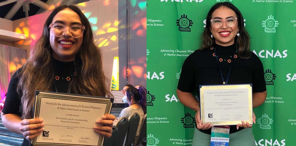 At the end of October, SACNAS held its National Diversity in Stem Conference, where UC Davis Graduate student Jasmine Esparza won the SACNAS Life Sciences award for her poster presentation. 

Read the full article at: urc.ucdavis.edu/news/uc-davis-…