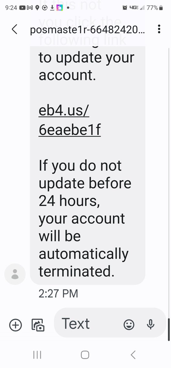 MAJ_Madden's tweet photo. 🤣😂🤣😂🤣
Don't fall for these! Don't click strangers links! Go to YOUR applications directly!
(Except for MY bit . Ly links...I'm not a stranger)
#scam #scammer #phasing #textphishing #textscammer #NotAmazon #fake #datathief https://t.co/klRGgGtUov
