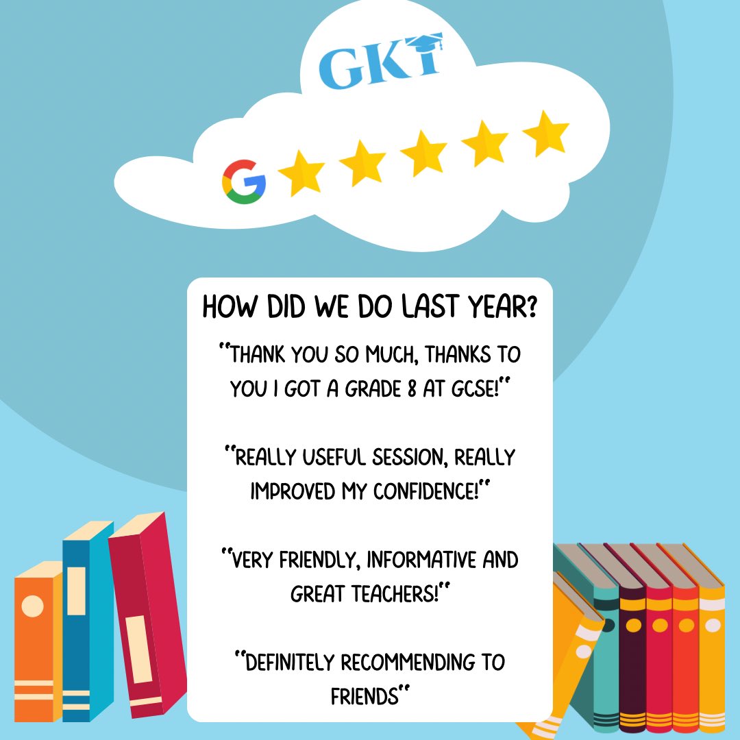5* rated on Google from last year! Sign up to this years free GCSE exam masterclasses through our website or via <a href="/eventbrite/">Eventbrite</a> 

#school #college #tutoring #alevels #Gcse #gcses #tutorials #study #revision #geography #english #maths #biology #chemistry #year11