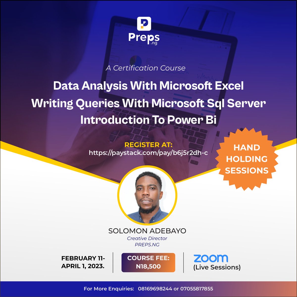 Adebayo_SD's tweet photo. HAND HOLDING SESSION

⁦@PrepsNg⁩ we understand how difficult it is to learn alone and so we have put together a class that ensures that every participant enjoys learning as much as we enjoy teaching.

Link: https://t.co/SIjyogZEE1

🧵 https://t.co/JwU42cMqUx