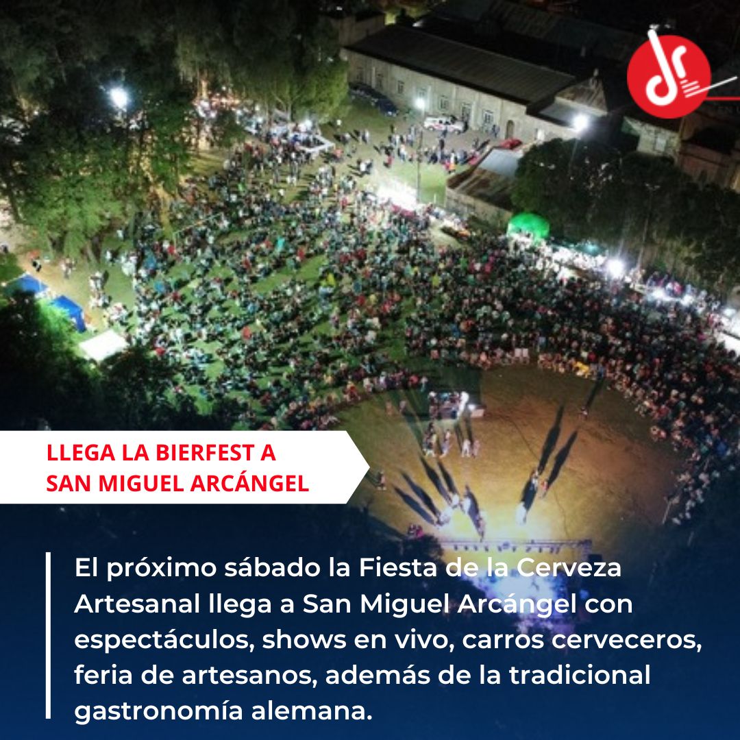 DiarioDeRivera's tweet photo. Llega la BierFest de San Miguel Arcángel 
☛  El próximo sábado la Fiesta de la Cerveza Artesanal llega a #SanMiguelArcángel con espectáculos, shows en vivo, carros cerveceros, feria de artesanos, además de la tradicional gastronomía alemana.

https://t.co/M3osCJ3NjA https://t.co/Hd4U1mZNXB