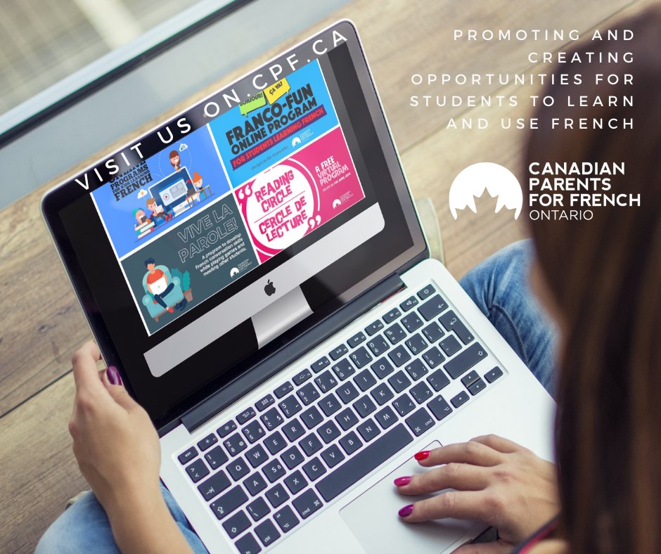 CPFontario's tweet photo. You can still register your child for ON Branch Virtual French Programs! REGISTER now. #practicefrench #frenchpractice
Programs runs Jan. 16 to Apr. 6, 2023 (10 weeks) EXCEPT during these 2 weeks: Feb. 20-24 and Mar. 13 -17. https://t.co/Ds9keBiCeg https://t.co/KPQKC2IHo8