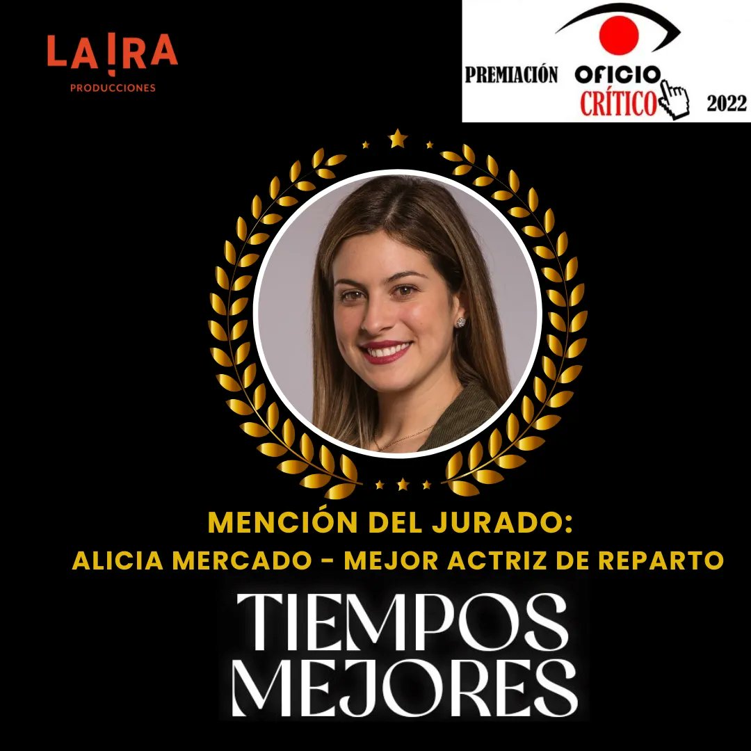 IraProducciones's tweet photo. Felicitamos a nuestros compañer@s que recibieron premiaciones #OficioCritico para las Artes Escénicas gracias a las obras que realizamos juntos en el 2022 😃 Teatro 🎭
✨ Alicia Mercado por #TIEMPOSMEJORES
✨ Airam Galliani por #ELCOLLAR
✨ Manuel Calderón Por #LaPuertaDelCielo https://t.co/faPYO18WL7