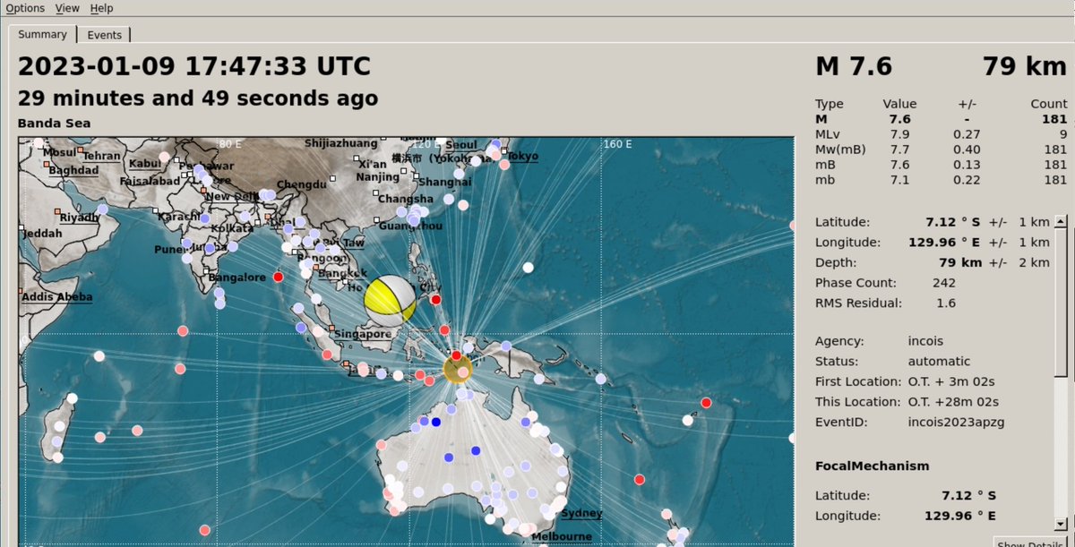 incoismoes's tweet photo. Tsunami Warning Centre @ESSO_INCOIS detected an earthquake of M7.7 on 09 January2023 23:17 IST at Tanimbar Islands Reg., Indonesia. NO TSUNAMI THREAT to India and Indian Ocean countries. Details https://t.co/YJ3rTlWKIN
@moesgoi @tummalasrini @PIBEarthScience @ndmaindia @PIB_India https://t.co/kAyZN54KF0