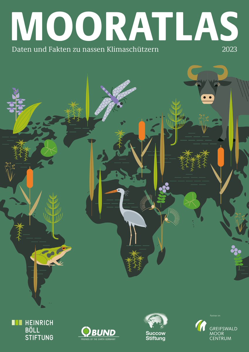 Der erste "Mooratlas" - nach Pestizid-, Fleisch-, Plastikatlas jetzt brandneu mit 10 Kapiteln und 52 Illustrationen zu #Moor, #Klimaschutz, #Biodiversität herausgegeben von <a href="/BoellStiftung/">Heinrich-Böll-Stiftung</a> <a href="/bund_net/">BUND</a> und <a href="/succow_stiftung/">Michael Succow Stiftung</a> - succow-stiftung.de/mooratlas