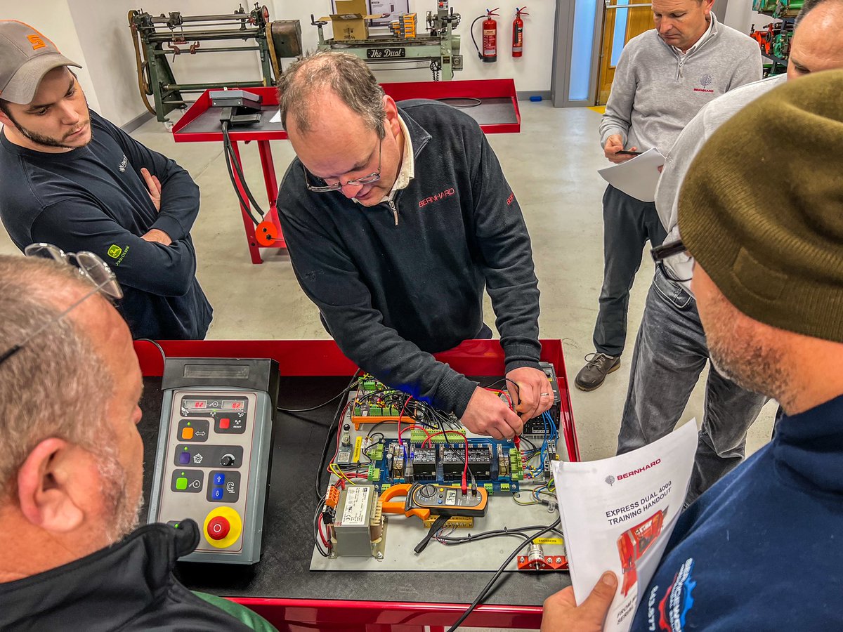 DmacDeere's tweet photo. Fault finding training happening this afternoon during our distributor technician training event. Better supporting the ones that support our products is what it’s all about! #TechnicianTraining #FactoryTraining @BernhardCompany https://t.co/YCehFjgwA5