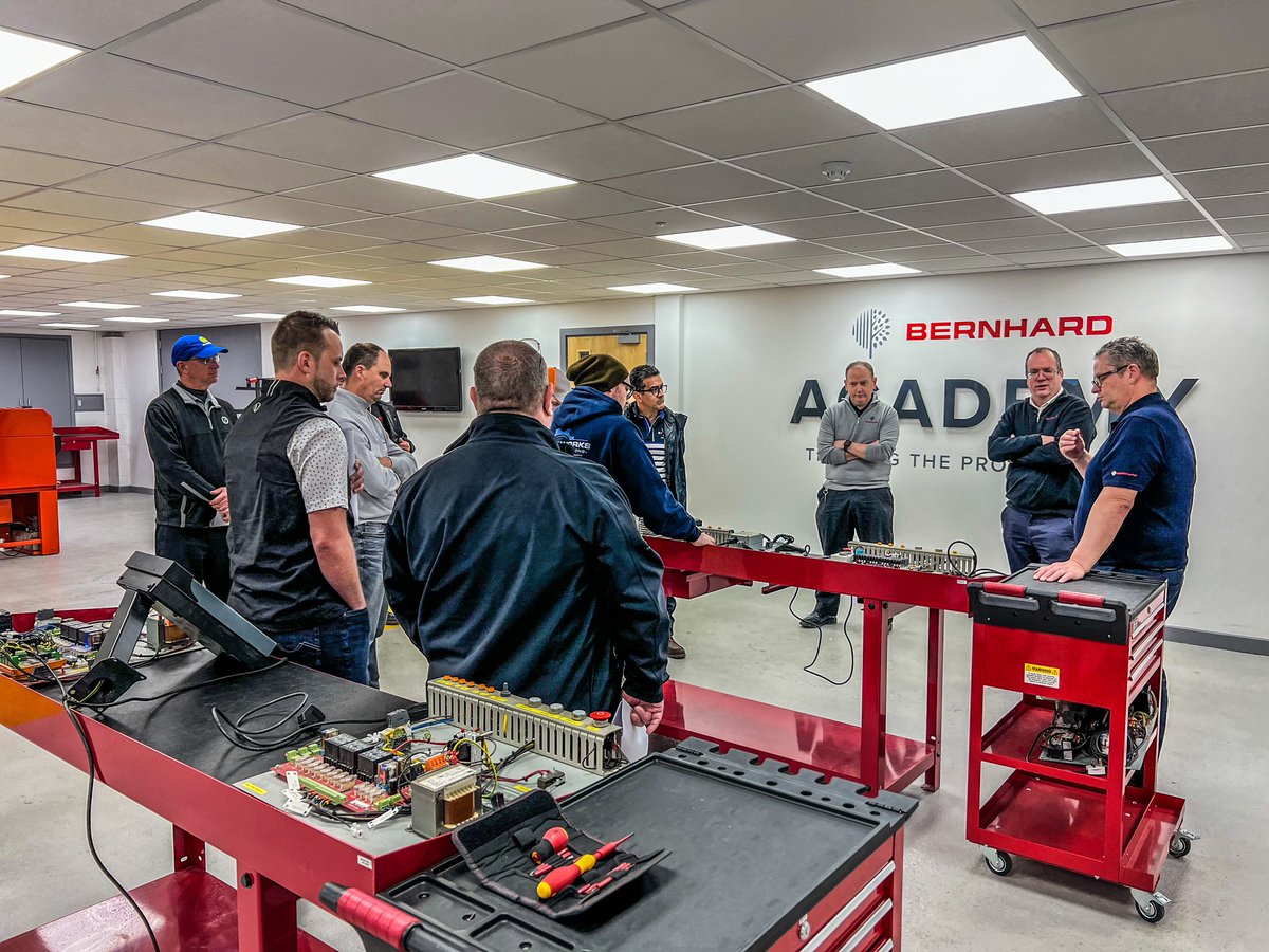 DmacDeere's tweet photo. Fault finding training happening this afternoon during our distributor technician training event. Better supporting the ones that support our products is what it’s all about! #TechnicianTraining #FactoryTraining @BernhardCompany https://t.co/YCehFjgwA5