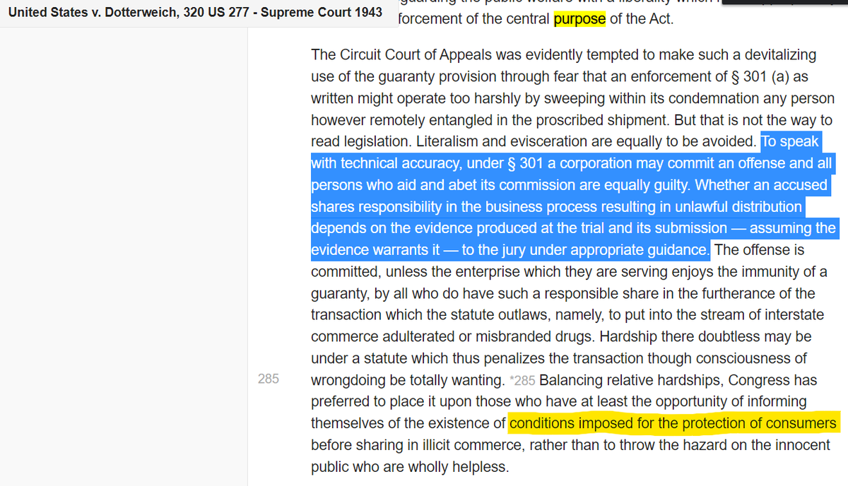 qi7p1rc's tweet image. 21 USC 331(section 301) applies to all persons involved in the distribution of "devices" covered under the FDCA.

"Imposed condition" -21 USC 360bbb-3(e)- "The Individuals option to refuse administration of the device".